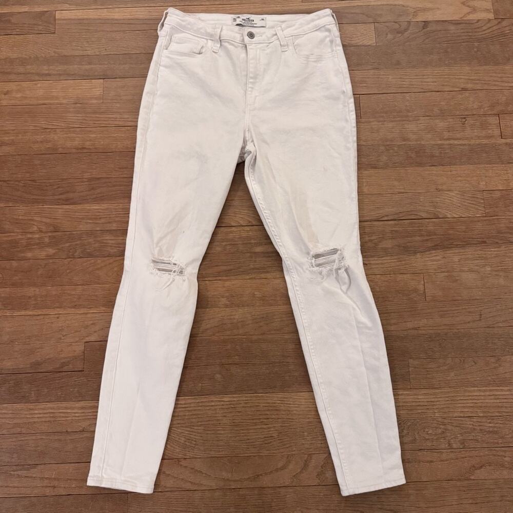 Curvy High-Rise Super Skinny Soft Stretch distressed chino pants sz 10L
 b78